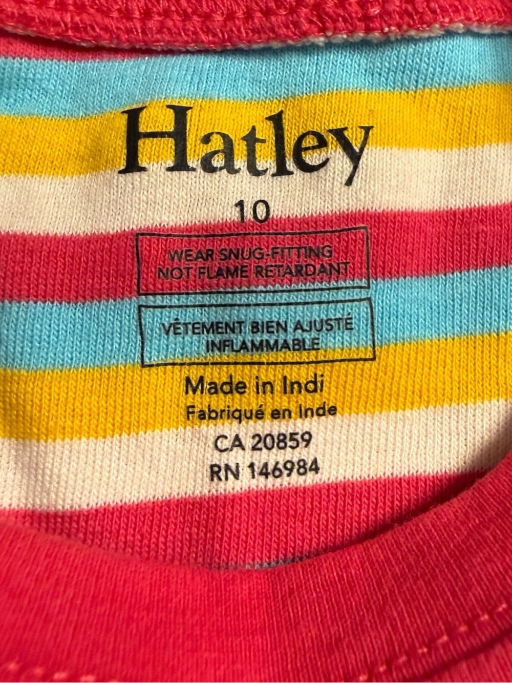 Hatley Unicorn Pajama Set Girls Size 10 Pink Rainbow Space Cotton PJs - Picture 5 of 11